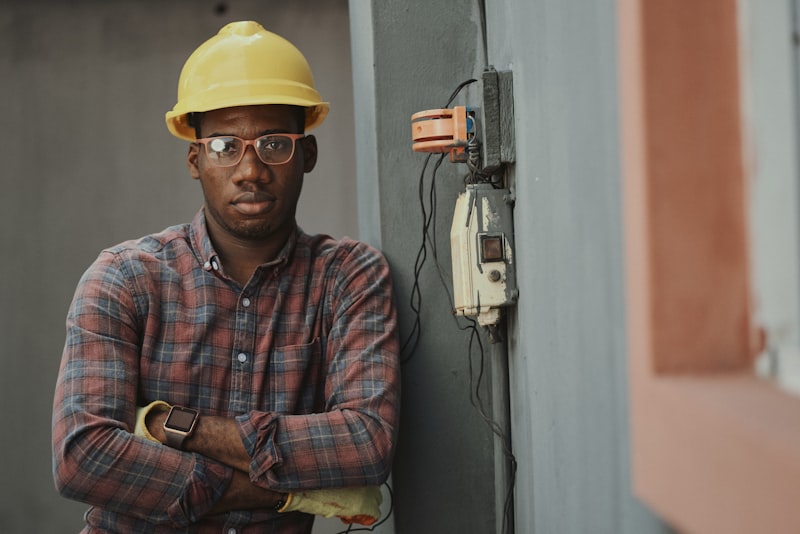 Maintenance technician servicing building facilities